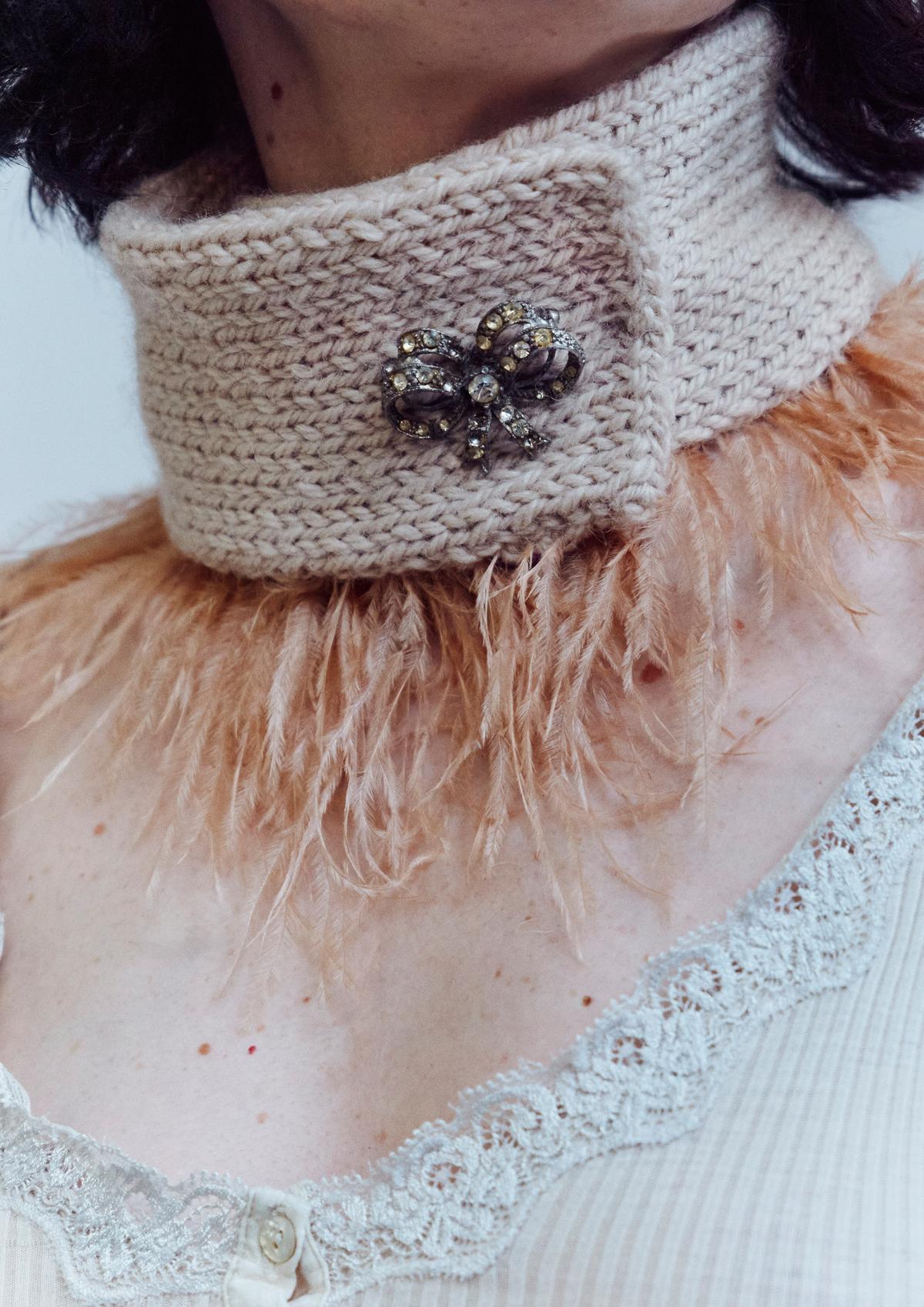 Beige Mini Scarf