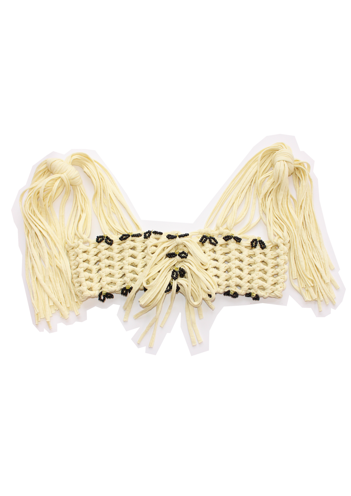 Yellow Bra Top with Beads ( ready to ship )