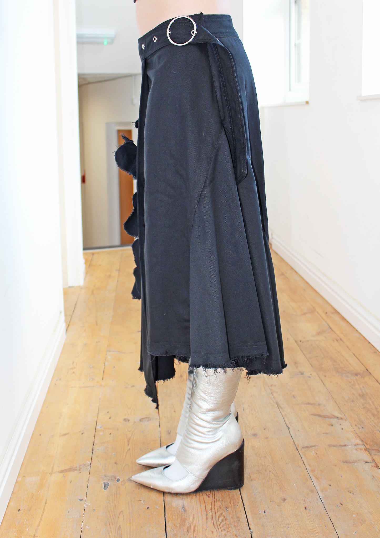 Black Jigsaw Skirt ( ready to ship )