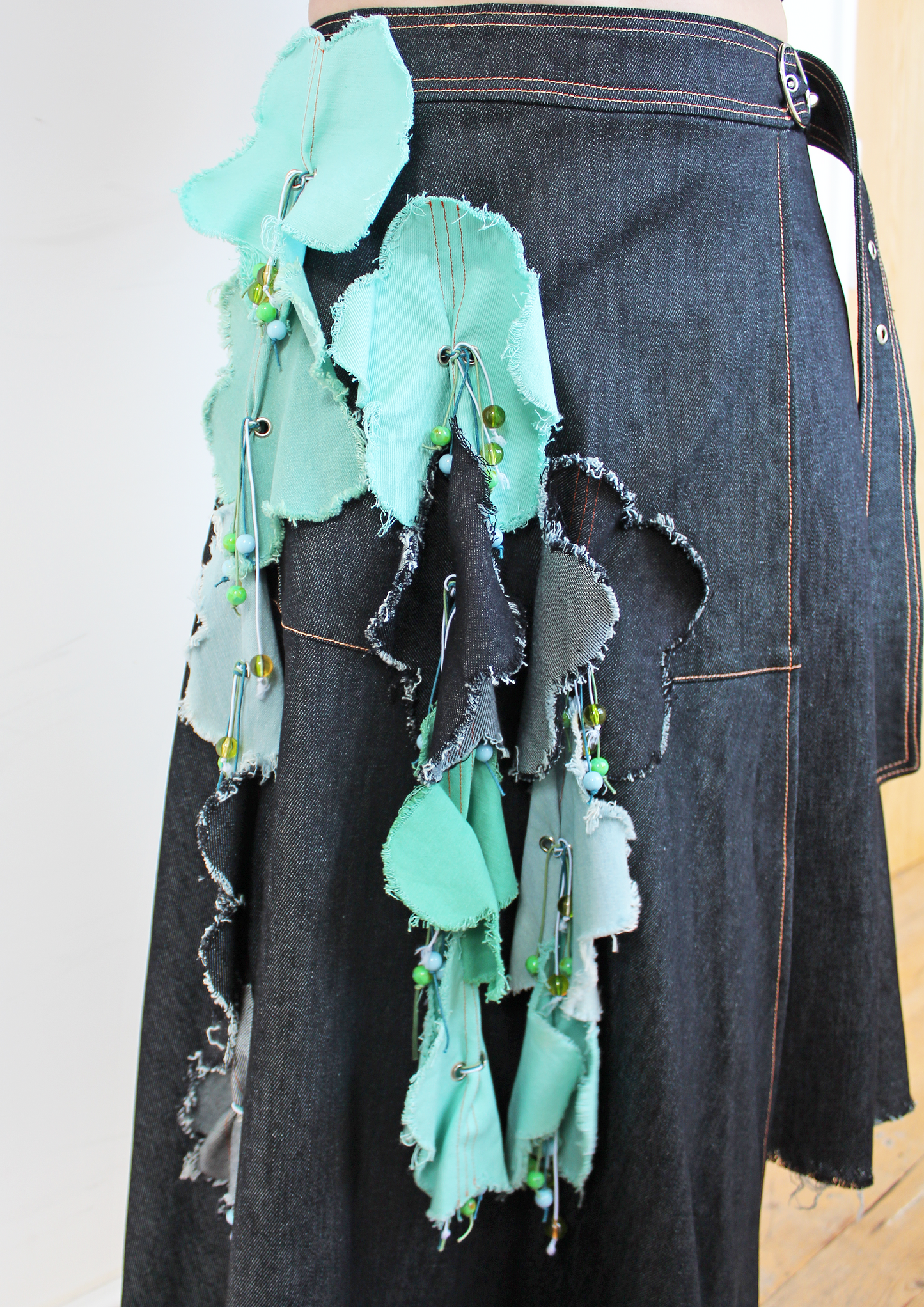 Denim Jigsaw Skirt ( ready to ship )