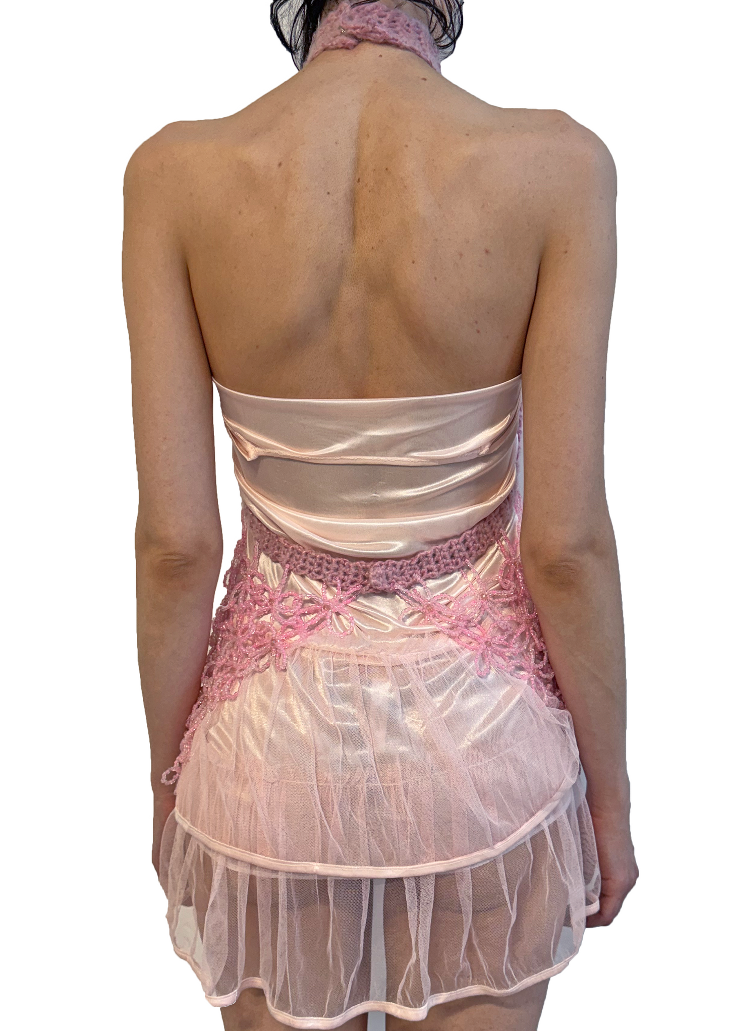 Pink Flowerchain Top ( ready to ship )