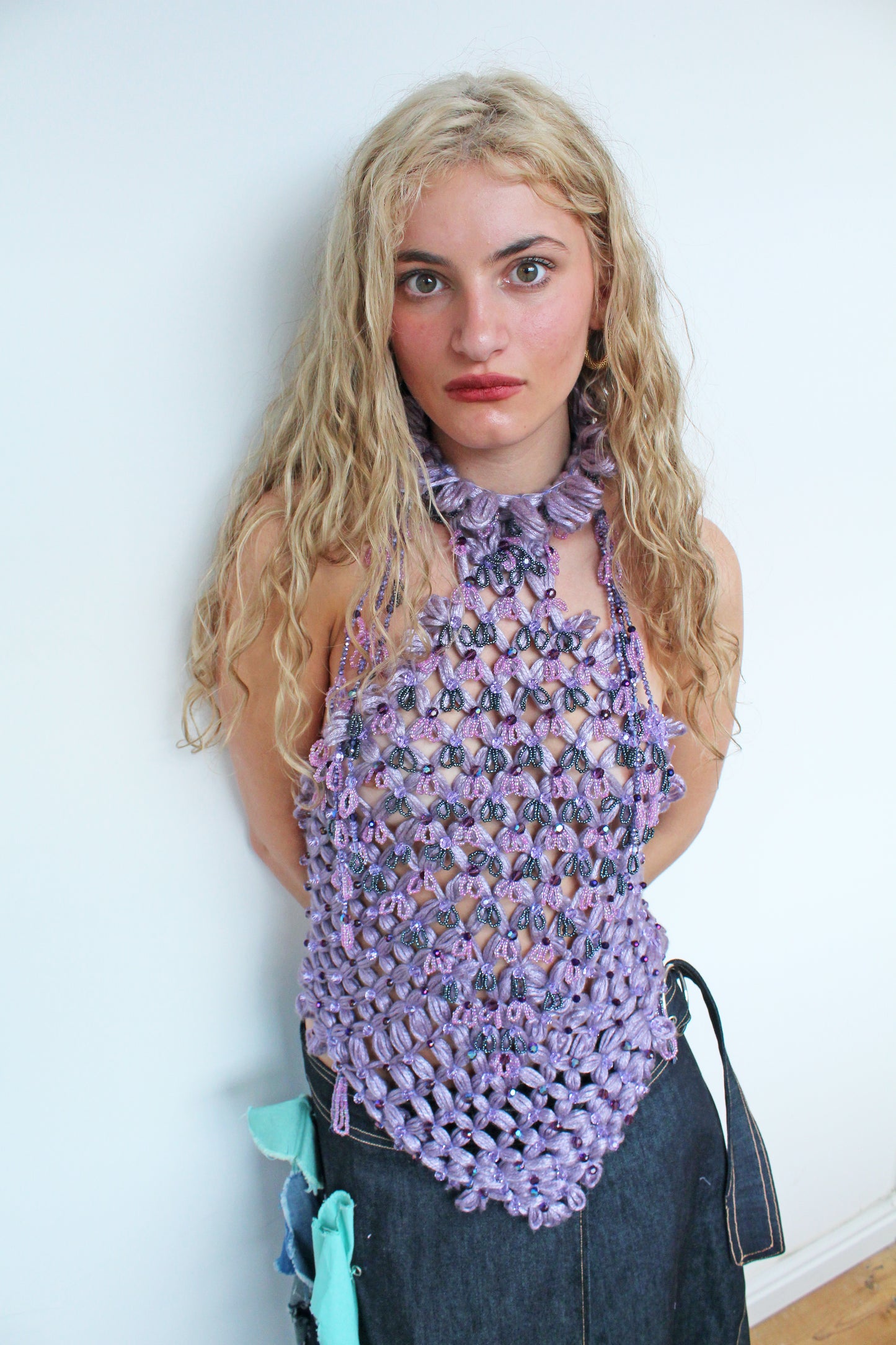 Ribbon Top With Beads - Bazaare