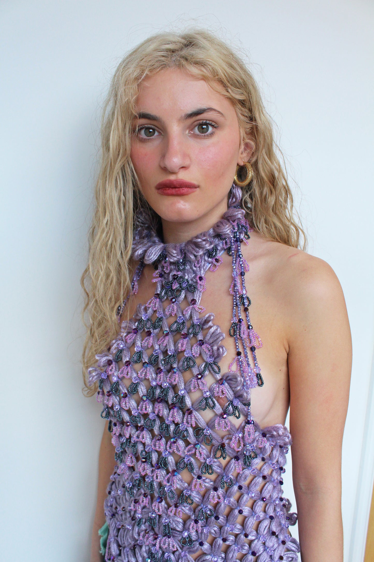 Ribbon Top With Beads - Bazaare