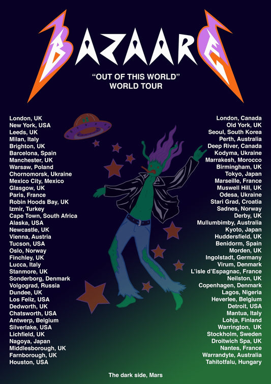 Out of This World Tour Poster - Bazaare All Products