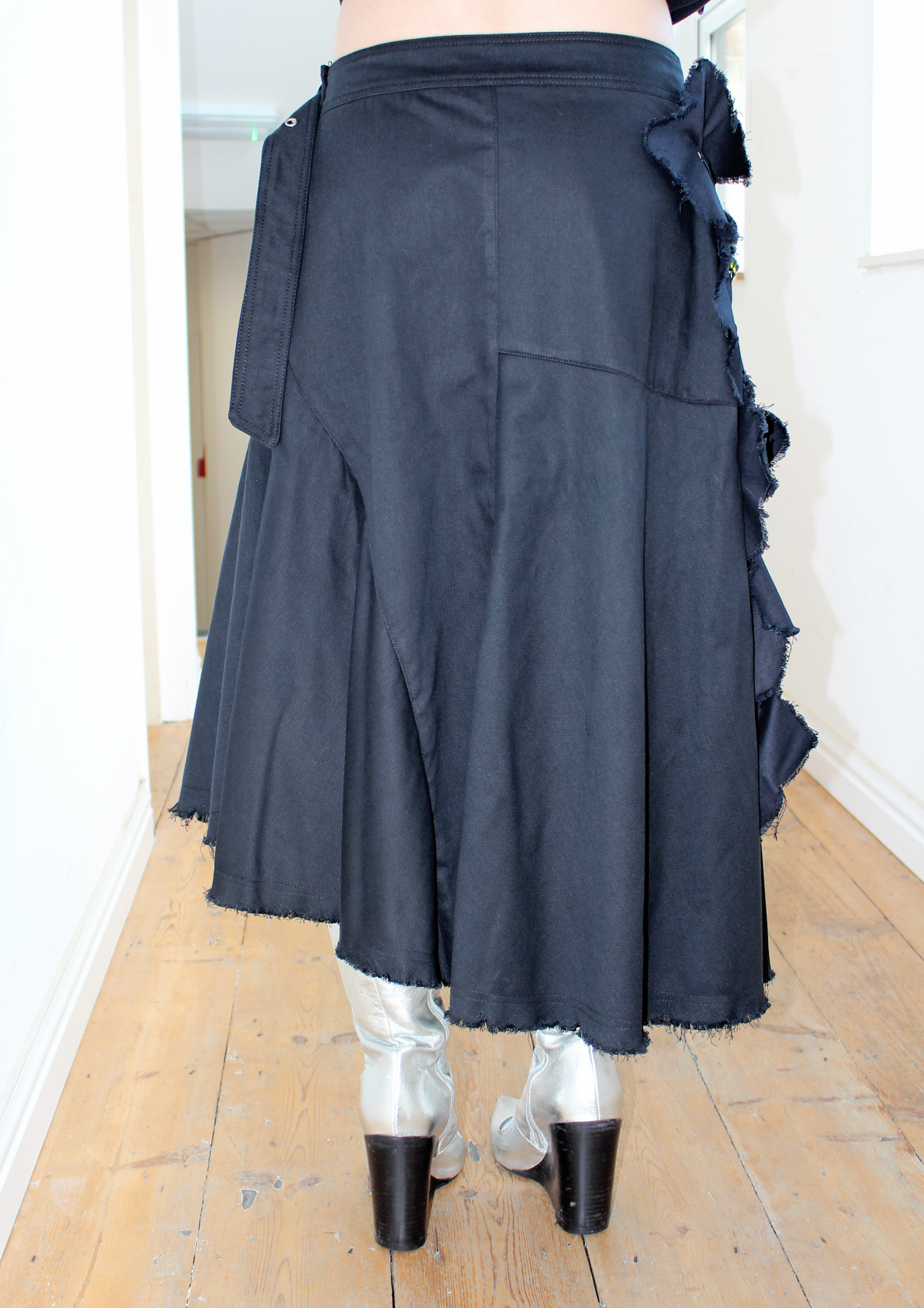 Black Jigsaw Skirt ( ready to ship )