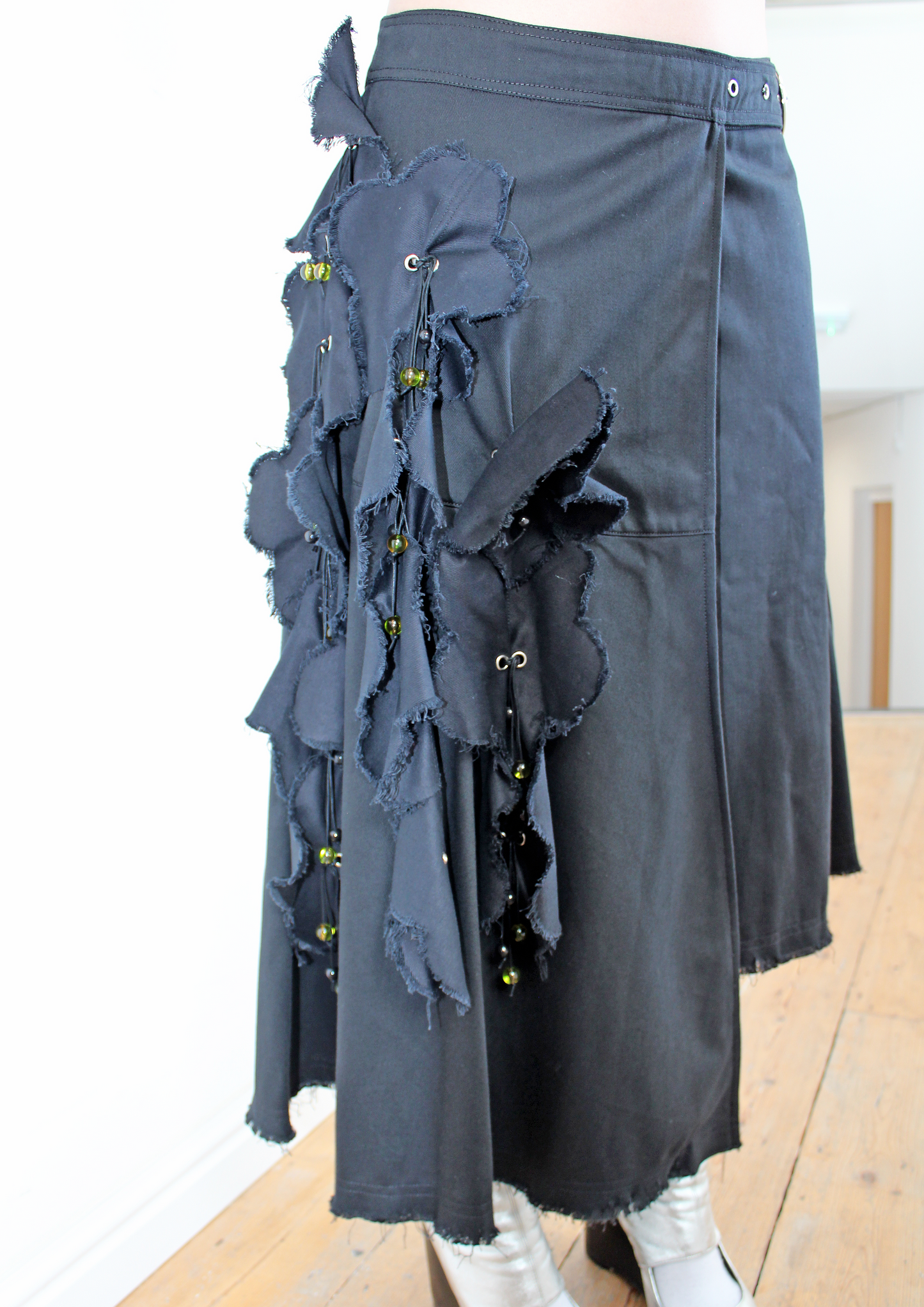 Black Jigsaw Skirt ( ready to ship )