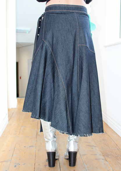Denim Jigsaw Skirt ( ready to ship )