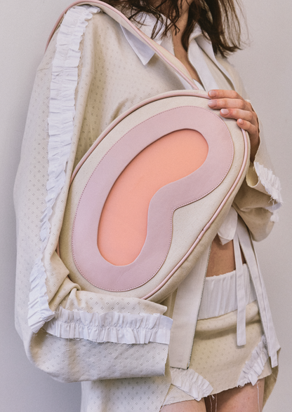 Goggle Bag ( Beige & Pink )