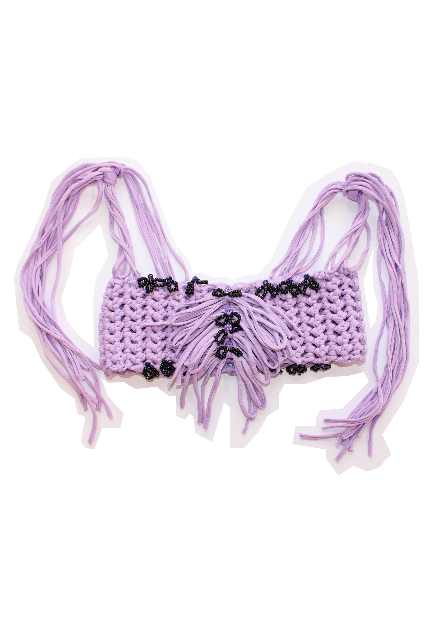 Lilac Bra Top with Beads ( ready to ship )
