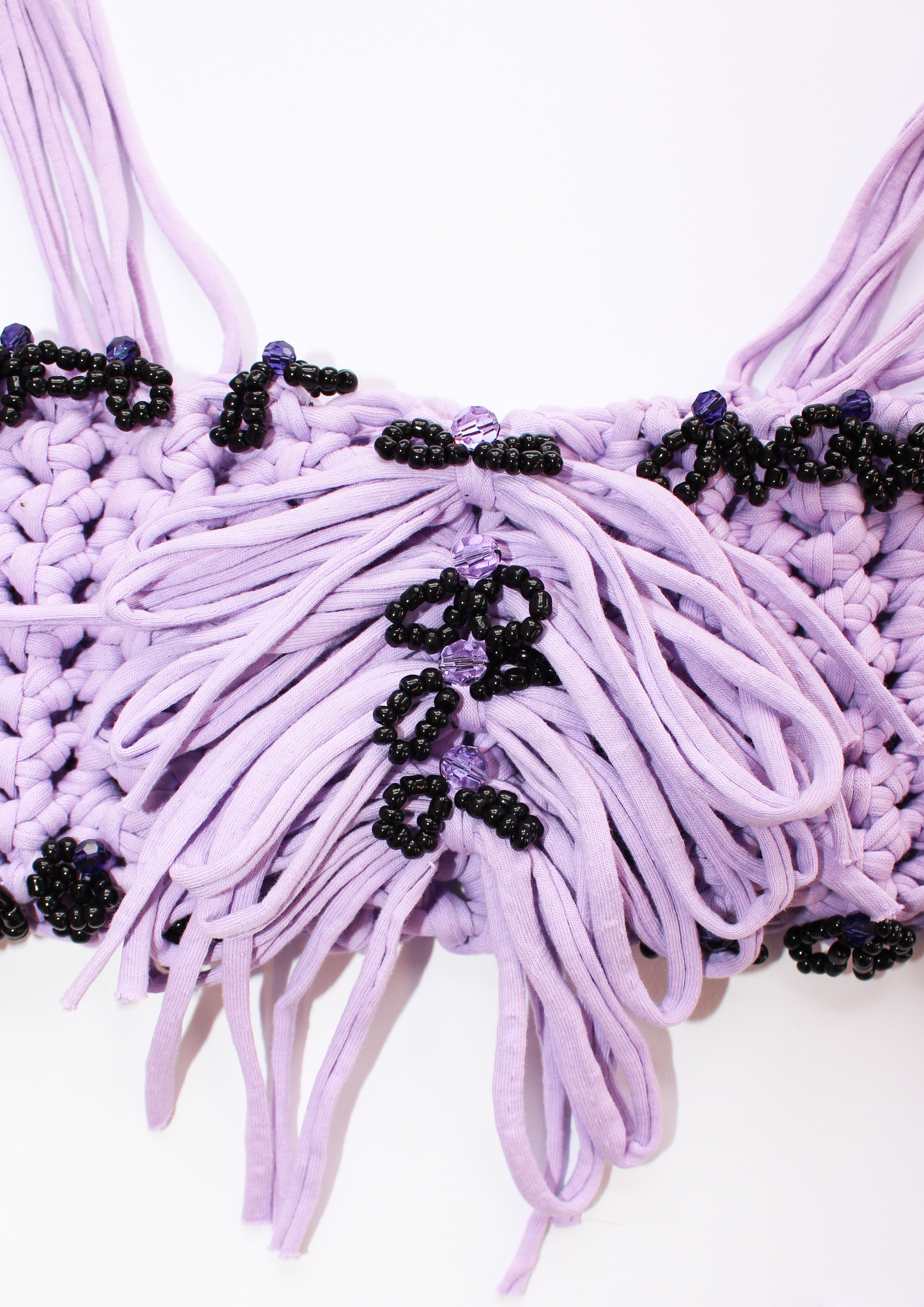 Lilac Bra Top with Beads ( ready to ship )