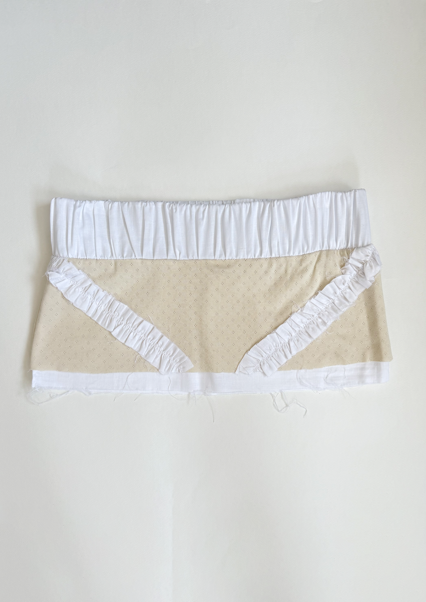 Beige Pointelle Skirt