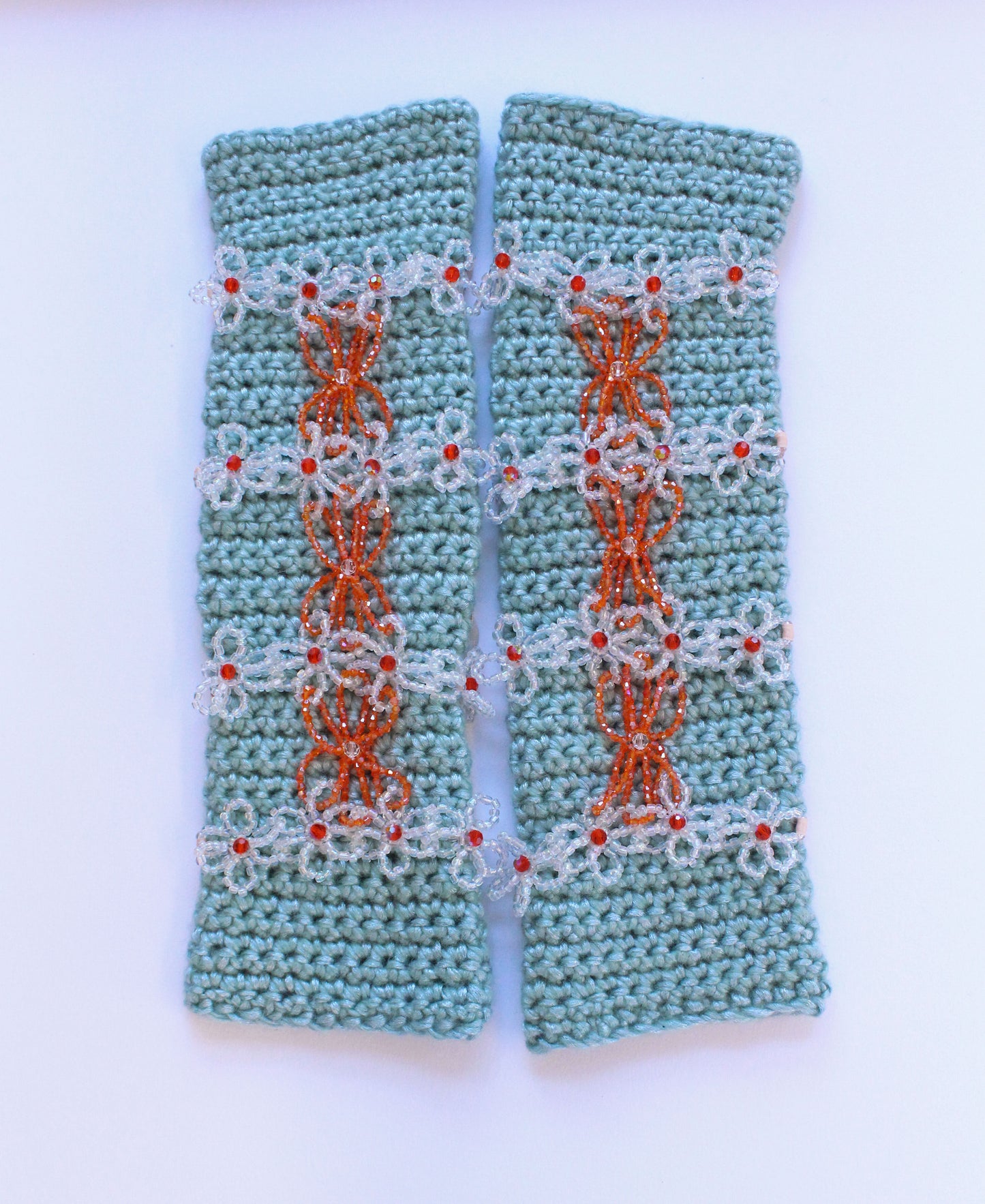 Teal & Orange Armwarmers - Bazaare