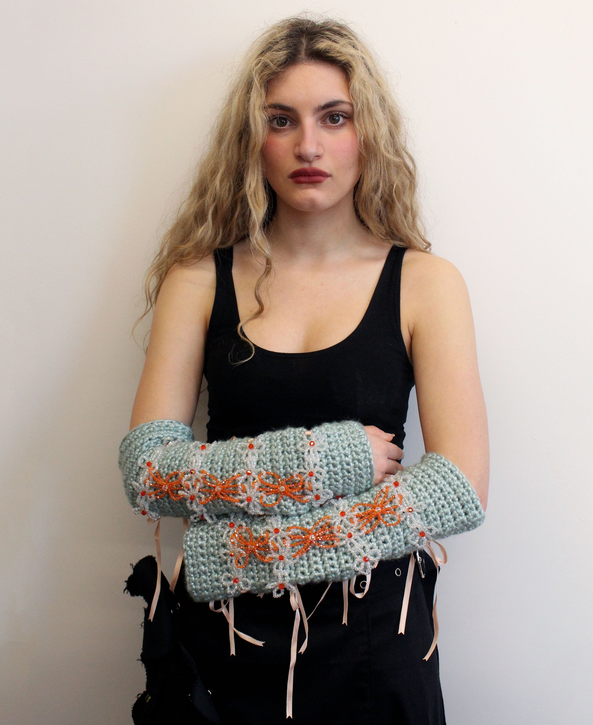 Teal & Orange Armwarmers - Bazaare