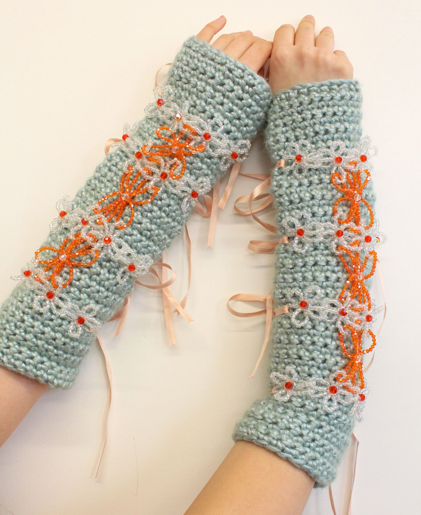 Teal & Orange Armwarmers - Bazaare